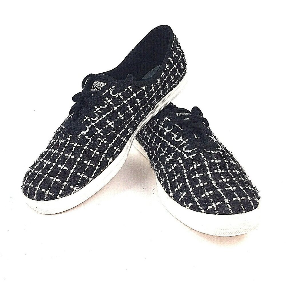 KEDS Women's Champion Metallic Boucle Black Fashion Sneakers  WF55631 US sz 8.5